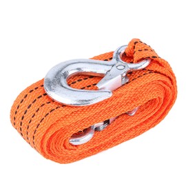 lyrlody 4m x 4cm 3 Tonne Orange Car Tow Rope Tow Rope For Car SUV ATV Safety Hook Nylon