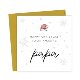 Happy Christmas to an amazing Papa Card | Cute Cards for Grandparents Xmas Family