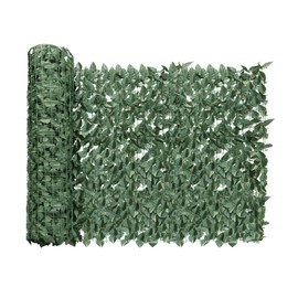 INFRANGE 4' x 8' Artificial Leaf Privacy Fence Screen Laurel Dark Green Leaves Faux Hedge Greenery Wall Vine Leaf Decor UV Protect for Patio Garden Balcony Backyard Outdoor