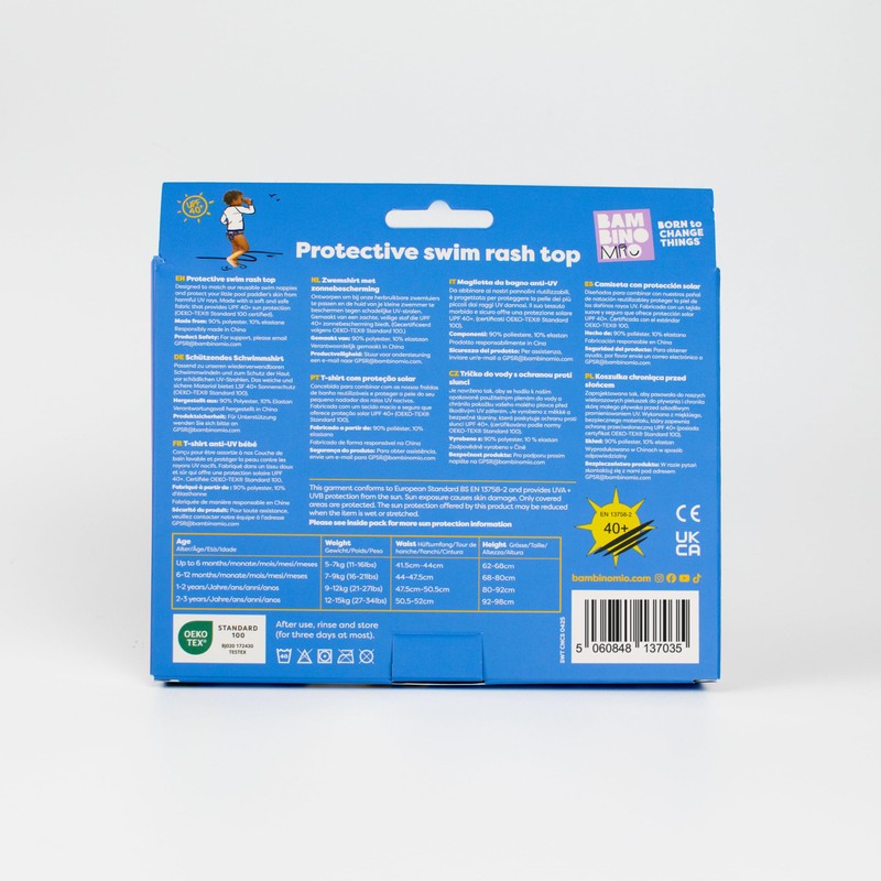 Bambino Mio, Top Nuoto, Maniche Lunghe, Protezione UPF40+ (1 a
