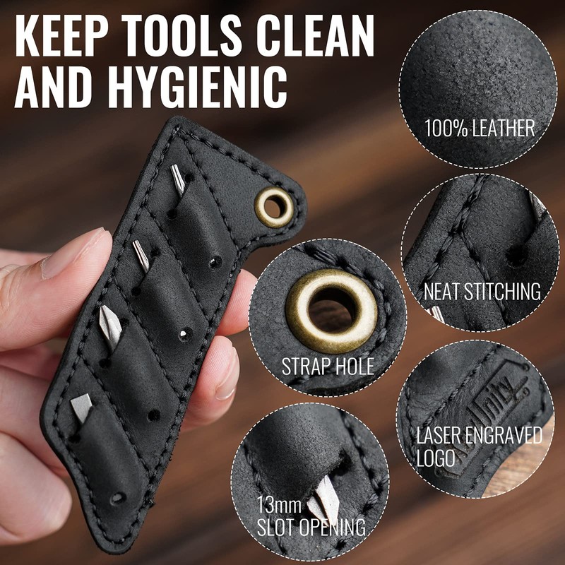 KeyUnity KA06 Leather Sheath Screw Bit Organizer | Screwdriver Bit