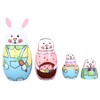 Wooden Russian Nesting Dolls Rabbit Shape Wood Nesting Dolls for