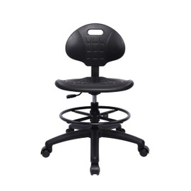 TAKE UR SEAT® Polyurethane Drafting Lab Stool Chair, 18" Adjustable Footring, 8" Adjustable Height, 450 lbs seat Capacity, Heavy Duty, Shipped Within 24 Hours Med. Bench Height (Self-Braking Caster)