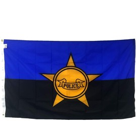 3x5' Police Law Enforcement Remembrance Flag, Durable All-Weather Nylon with Grommets for Outdoors - Made in USA