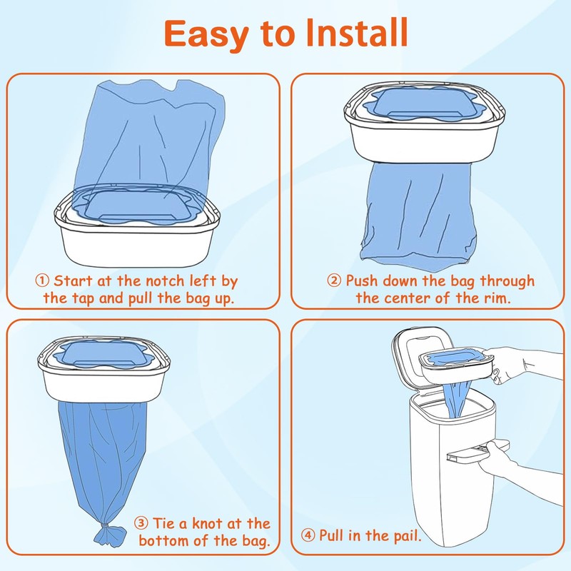 Jumbo Square Refills Disposal Bags Compatible with Diaper Genie Compact