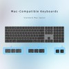 Bluetooth Slim Keyboard for Mac, Aluminum Rechargeable Keyboard Wireless, Low-Profile