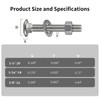 Krysay 5/16-18 x 2" Carriage Bolts 304 Stainless Steel 18-8,Round