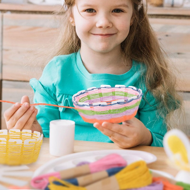 GEBETTER Set of 4 Easter Baskets Craft Sets Basket Weaving