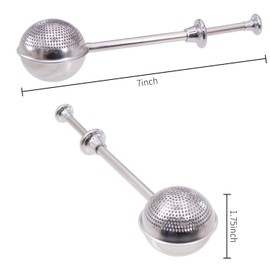 Patty Both Flour Sifter, 304 Stainless Steel Flour Sifter for Baking,One Handed Operation Baking Sifters,Flour Sieve Bakers Dusting Wand for Quick Sifting Cakes and Spices