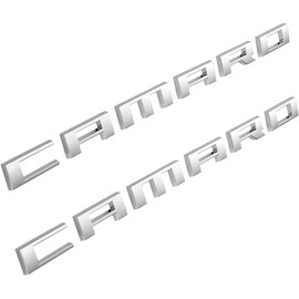 Generic Camaro 2Pcs Silver Badge Emblem - Set of 2 Replacement Emblems Camaro (Chrome)