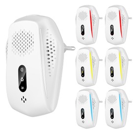 Ultrasonic Pest Control Repeller, Mouse Traps Spider Mice Roach Bug Repellent Indoor Rodent Repellent Ultrasonic Plug in, Mouse Deterrent Ultrasonic for Home Kitchen Garage Warehouse 6 Pack White