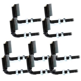 Steel 3/4" J Bolt Welded Hinges for Heavy Driveway Gates | Welding on Larger Iron or Steel Gates Up to 600 Pounds | 7" Length with 5.75" Thread Arm - 2" Post-Gate Gap - 10 Bolts