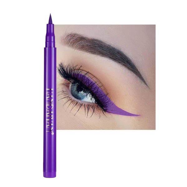 Kyannkara Liquid Eyeliner Colorful Matte Glitter Neon Eyeliner Pencil Pigmented