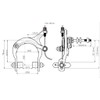 Colcolo Front Side Pull Black Bike Brake Caliper with 45mm