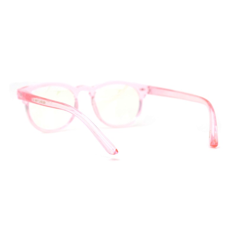SA106 Kids Round Horn Rim Blue Light Blocking Computer Glasses
