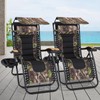 Athena Collection Zero Gravity Outdoor Lounge Chair Set of 2