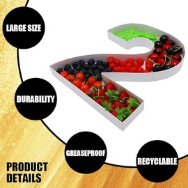 38.1cm Cardboard Number Paper Mache Shape Box to fill Candy Sweet Charcuterie Cupcake Birthday Anniversary Decoration Treat (Number 2)