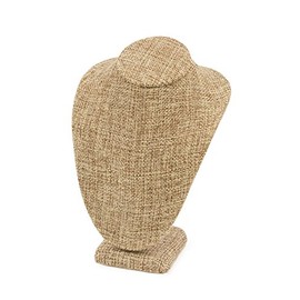 JewelrySupply Necklace Bust Jewelry Display 6" Tall Burlap - Necklace Display - Jewelry Display Stand