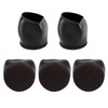 UFURMATE 5Pcs Black TPE Rubber Caster Cups with Felt Pad