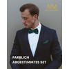 Massi Morino Bow Tie with Pocket Square for Men Set