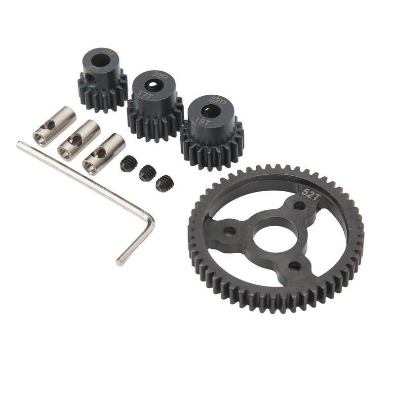 RC Metal Spur Gear Set Motor Pinion Gears Kit 52T