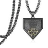 qielizhu Soccer Necklace 925 Sterling Silver Bible Verse Soccer Plate