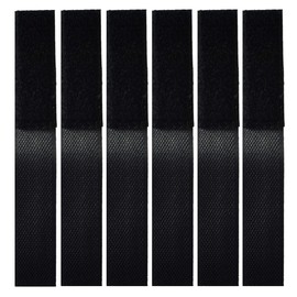 BSGB 6PCS Hook and Loop Adapter Strips Tactical Morale Patches Tactical Vest Functional Patch Panel Molle Strips Attachment for Tactical ID Patches Badges and Insignia Patches (Black)