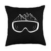 Ski goggles or snowboard goggles and mountains in background Throw