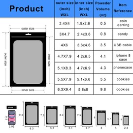 100 Pcs Resealable Ziplock Food Storage Bags, Water Proof Bag with Clear Window, Packaging Pouch for Coffee Beans Candy Sample Food (Blue, 6.3 X 9.4 Inch)