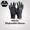Superguard Disposable Gloves - Nitrile Black Gloves Heavy Duty Powder