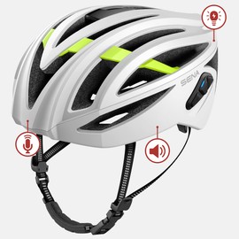 Sena R2 Road Cycling Smart Bluetooth Helmet (Matte Gray, Large)