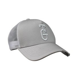 MUSCLE GYM Men's Trucker Cap – Adjustable Snapback Baseball Hat, Breathable Mesh Back, Suede & Polyester Blend for Casual, Gym, Running, Golf & Everyday Wear | TG Baseball Cap Grey