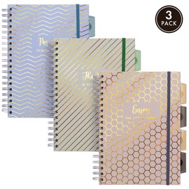 Pukka Pad Haze B5 Notebook – Pack of 3 Wirebound Notebooks with 5 Repositionable Dividers with Storage Pockets and Tabs for Organisation and Personalisation – 200 Pages, 100 Sheets of 80GSM Paper
