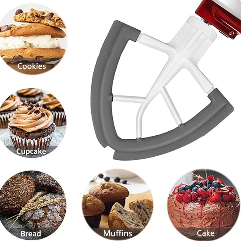 Flex Edge Beater with Flexible Silicone Edges Bowl Scraper for