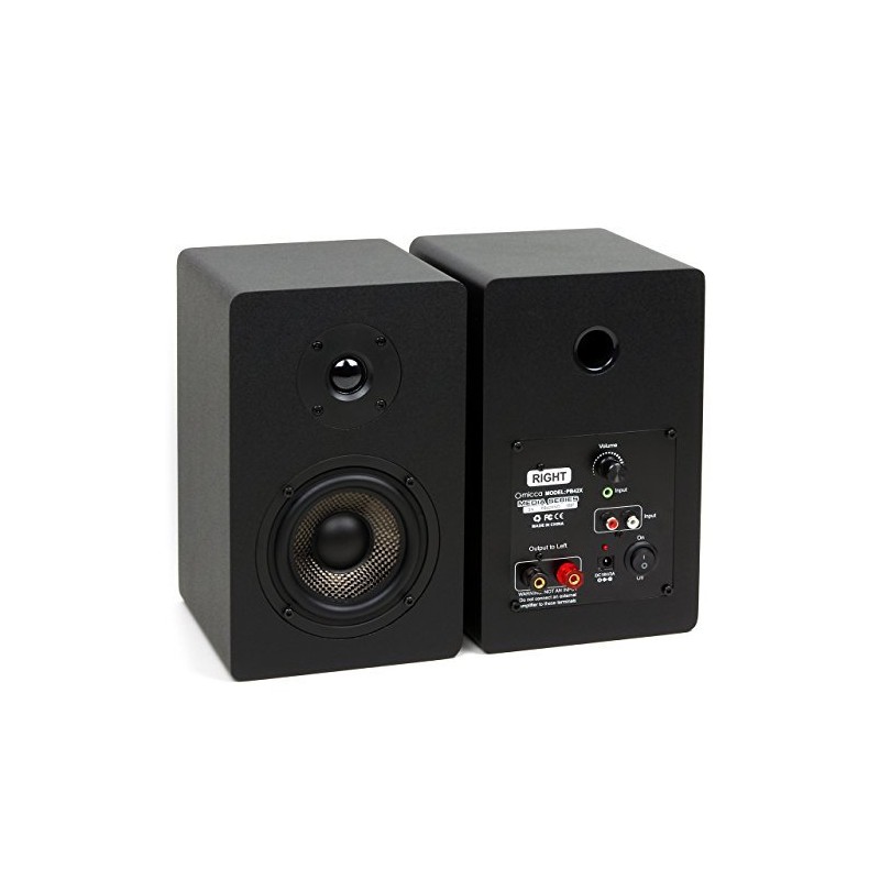 Micca PB42X 15W x 2 Powered Bookshelf Speakers (Pair) (Renewed)