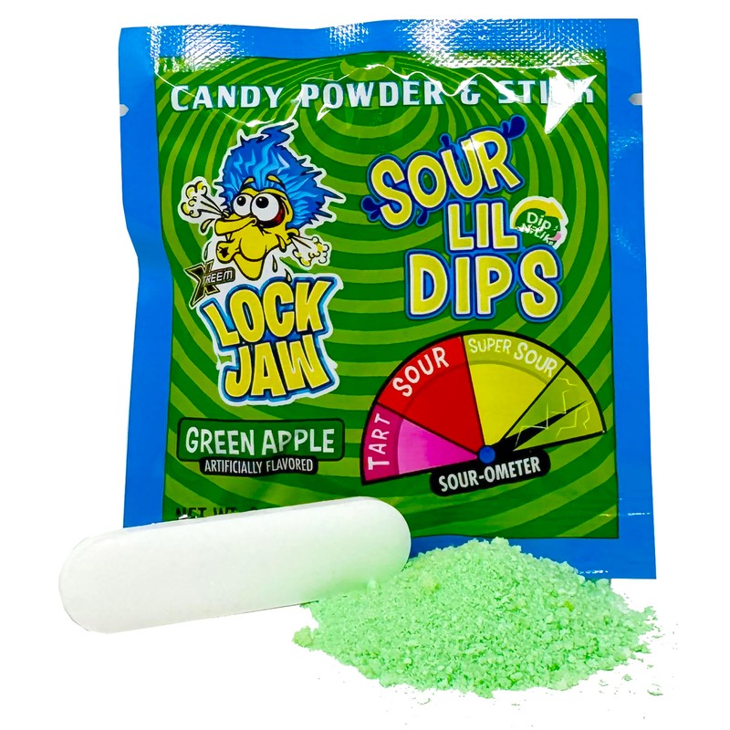 Lockjaw Sour Lil Dips Dip Candy Bulk Dipping Sticks with