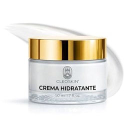 CLEOSKIN Crema Facial de Día Ácido Hialurónico 2% 50ml | Manteca Karité y Miel, Hidratación 24h, Piel Luminosa y Suave, Textura Ligera