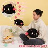 AIXINI Cute Black Cat Plush Pillow 8” Black Kitten Stuffed