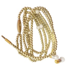 Auriculares con cable estéreo para teléfonos móviles y tabletas (Pearl-Gold)