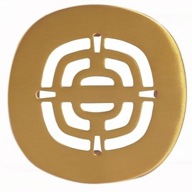 Westbrass D316-18 4-1/2" OD Brass Snap-in Shower Strainer Grid Drain Cover, Brushed Bronze