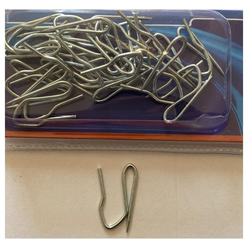 25Pcs Metal Deep Pinch Curtain Hooks Pins Galvanised Curtain Tape