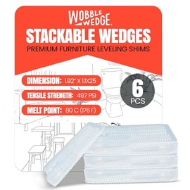 Wobble Cuñas de plástico flexibles Multiusos para nivelar muebles, mesas, electrodomésticos, inodoros Fabricadas en EE. UU. Cuñas para superficies irr