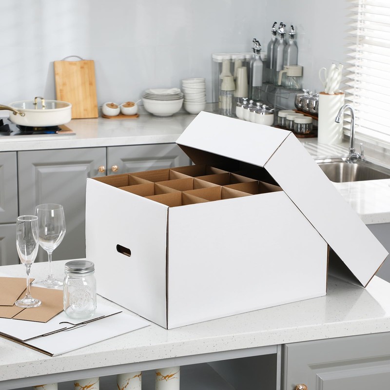 Feifeiya 4 Pack Wine Glass Moving Boxes Kitchen Moving Boxes