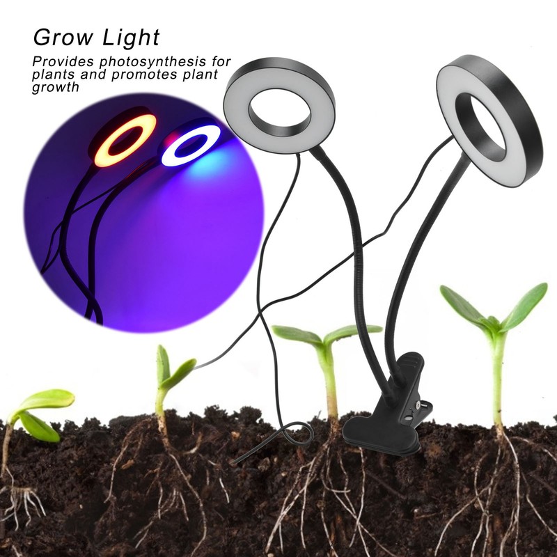 LED Grow Light DoubleEnd 360° Adjustable USB Powered Indoor Gooseneck