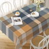 GSRONY Decorative Rectangle Table Cloths Brown Grey Beige Tartan Plaid