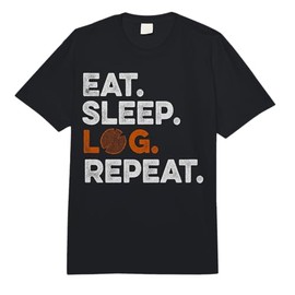Eat Sleep Log Repeat Woodcutter Logger Funny Lumberjack Gift Comfort Colors Adult Heavyweight T-Shirt