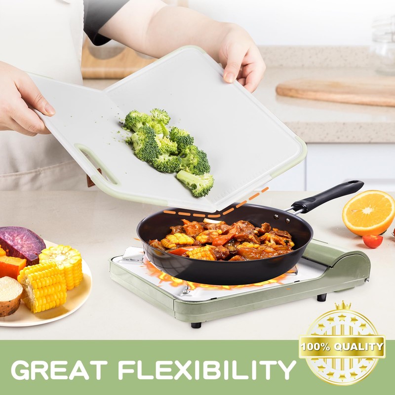 Multi-Functional Foldable Cutting Board with Measurement Markings, Non-Slip Surface &