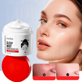 Sadoer Mascarilla Nocturna 100g Blanqueadora E Hidratante Aclara La Piel En 7 Das Repara Y Suaviza El Rostro Mientras Duermes Para Piel Con Manchas Y 