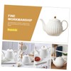 Alipis Ceramic Teapot Elegant White Tea Pot for Home Use