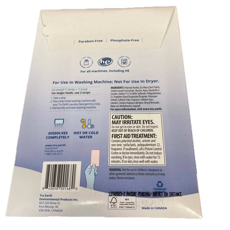 Tru Earth 32ct Tru Earth Eco-Strips Fresh Linen Fabric Softener